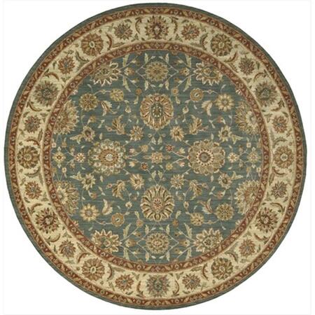 NOURISON Living Treasures Area Rug Collection Aqua 5 Ft 10 In. X 5 Ft 10 In. Round 99446673343